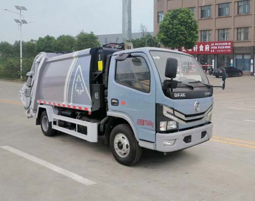 東風多利卡國六京牌6.5立方后裝壓縮式垃圾車